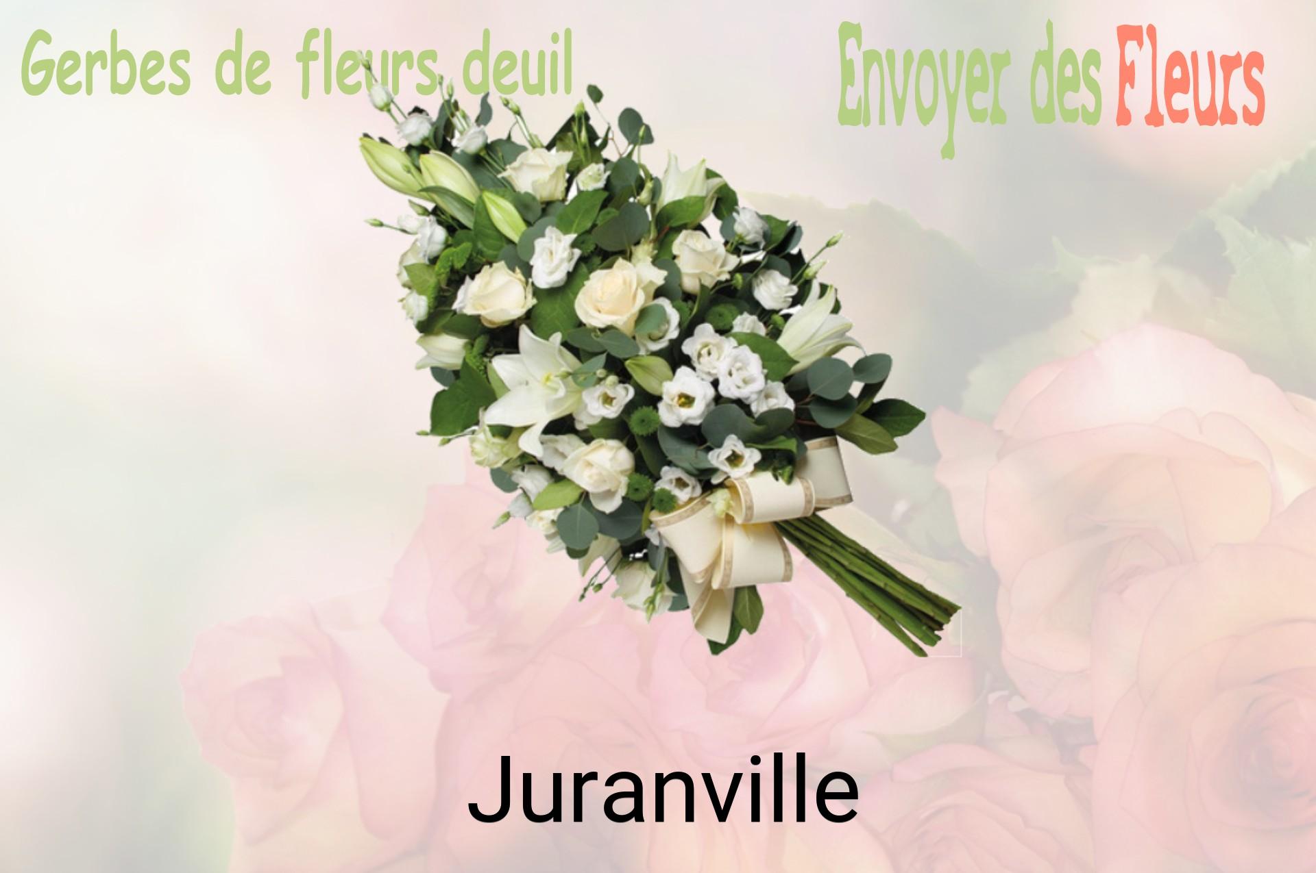 Gerbe de fleurs de deuil livrée à Juranville